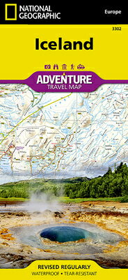 Iceland Map MAP-ICELAND MAP 2022/E （National Geographic Adventure Map） [ National Geographic Maps ]