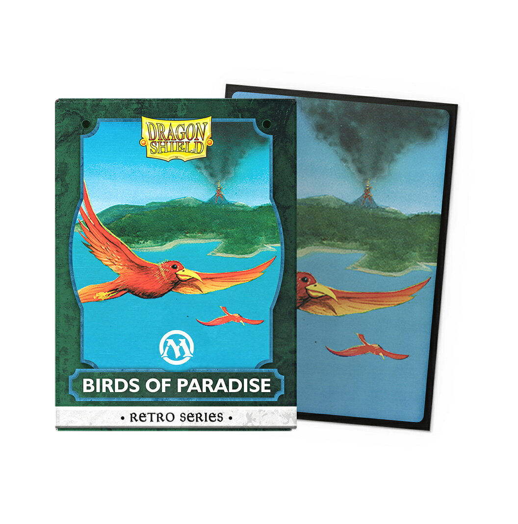 ■商品説明
大人気のMagic: The Gathering公式スリーブ「Birds of Paradise」。
63mm×88mmサイズのカードに適したスタンダードサイズのブラッシュドアート仕様です。

1Box：10個入り
1カートン：50個入り【対象年齢】：6歳以上