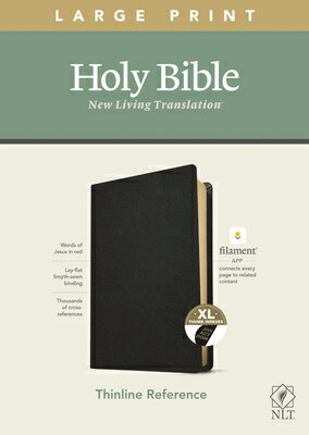 NLT Large Print Thinline Reference Bible, Filament Enabled Edition (Red Letter, Genuine Leather, Bla NLT LP THINLINE REF BIBLE FILA [ New Living Translation ]
