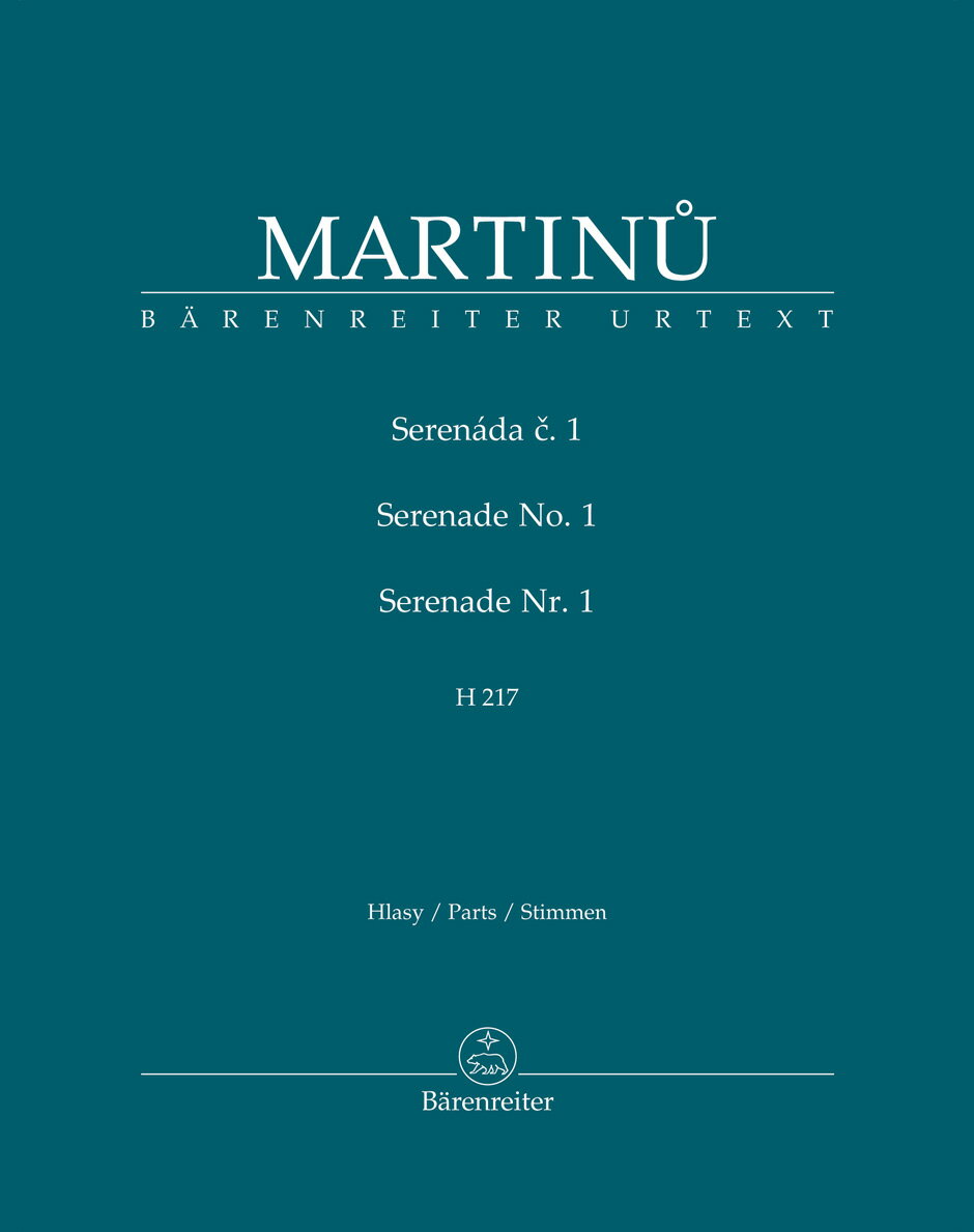【輸入楽譜】マルティヌー, Bohuslav: セレナーデ 第1番 H 217/原典版/Zichova編: パート譜セット