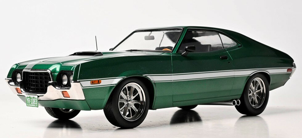 IXO 1/18 フォード グラントリノ スポーツ 2ドア 1972 ”カスタム” メタリックグリーン 【18CMC264】 (ミニカー)