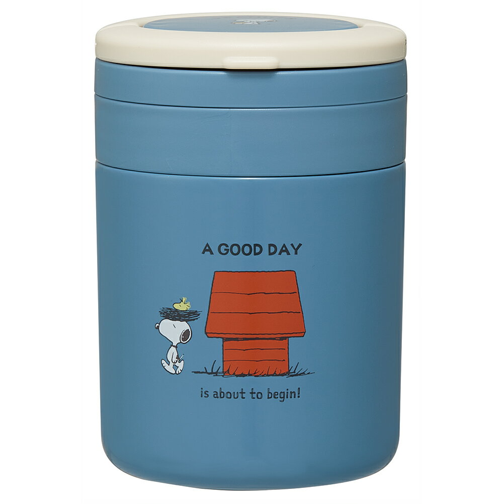 SNOOPY スヌーピー Good Day　お弁当 スープジャー 300ml 保温ポット 折りたたみハンドルデリカポット