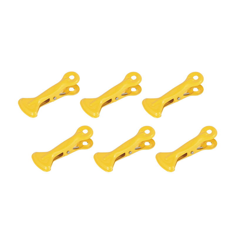 6 COLORED CLIPS B YELLOW　118-345BYL