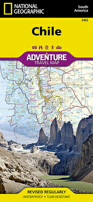 Chile Map MAP-CHILE MAP 2022/E （National Geographic Adventure Map） [ National Geographic Maps ]