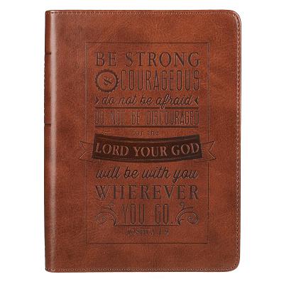 Christian Art Gifts Classic Handy-Sized Journal Be Strong and Courageous Joshua 1:9 Bible Verse Insp