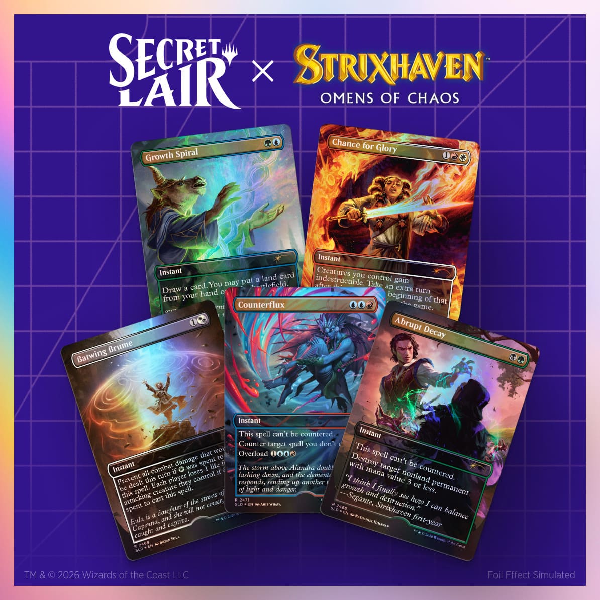マジック：ザ・ギャザリング Secret Lair Back to School Superdrop Omens of Chaos Foil Edition【クレジットカード決済限定】