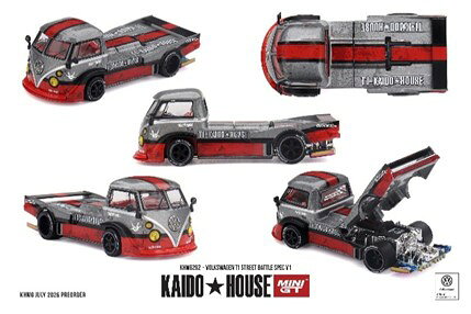 MINI-GT 1/64 フォルクスワーゲン T1 Street Battle Spec V1(左ハンドル) 【KHMG292】 (ミニカー)
