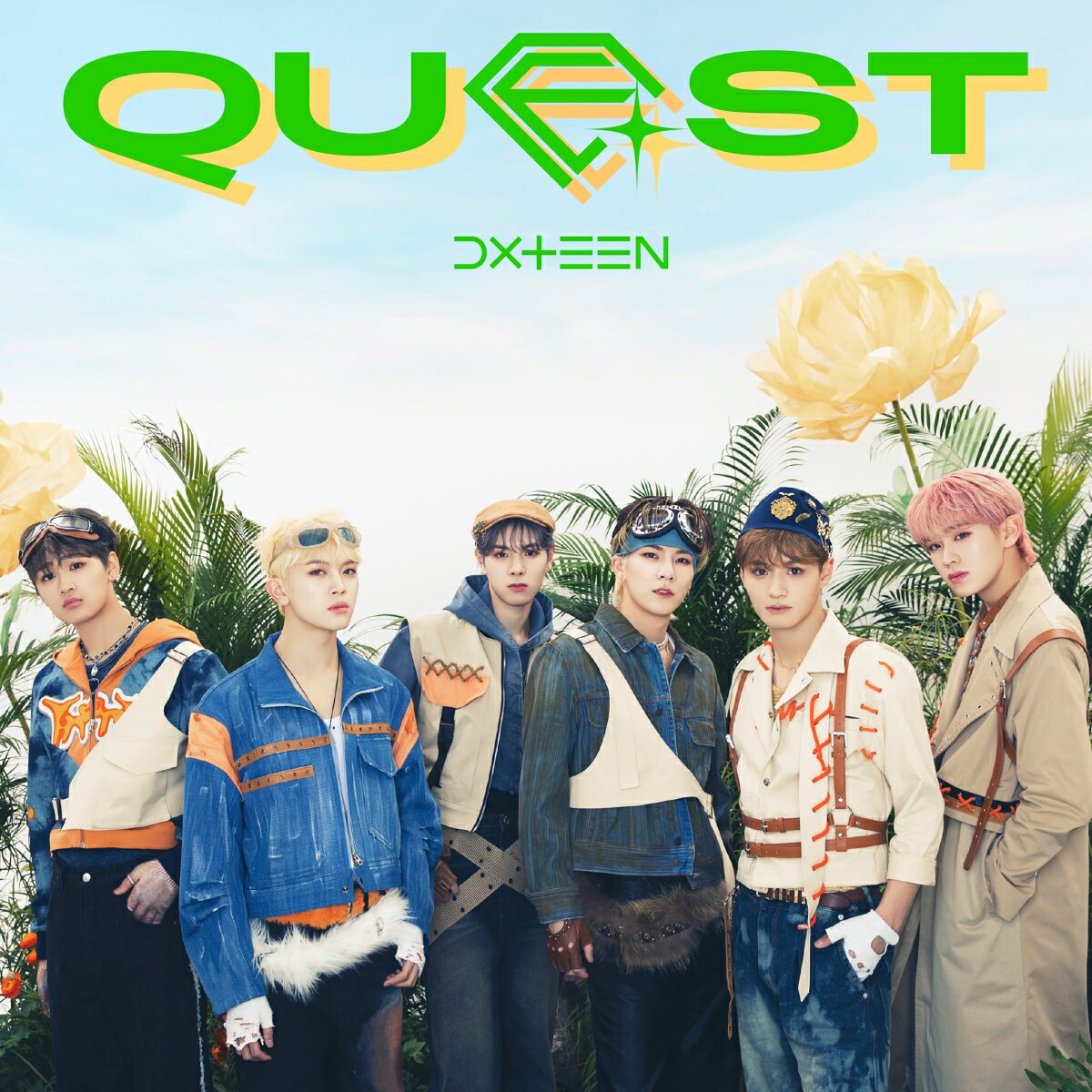 I’ll Grow Up. 〜大人になる僕たちへ〜

デビューから1年を迎える、DXTEENの初となるALBUM 『Quest』。
そんな彼らの1ST ALBUMのストーリーは、卒業を迎えそれぞれの道に進む6人のこれから始まる冒険の旅。
どんな出会いが待ち受けるんだろうとワクワク高鳴る胸の鼓動に身を任せ飛び出した少年たち。
「この先何があっても僕たちはずっと友達」そう誓った6人の、まるでゲームのような新しいチャプターが今スタートする。

リード曲 「Dance On Open World」 や「Good Luck」など新曲6曲には、
それぞれゲームの世界で繰り広げられる出会いや挑戦が描かれている。
彼らが歩んできたストーリーになぞったトラックリストで構成された全11曲を収録。