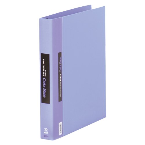 クリアーファイル　カラーベース差替式　A4縦30穴　背幅40mm　青