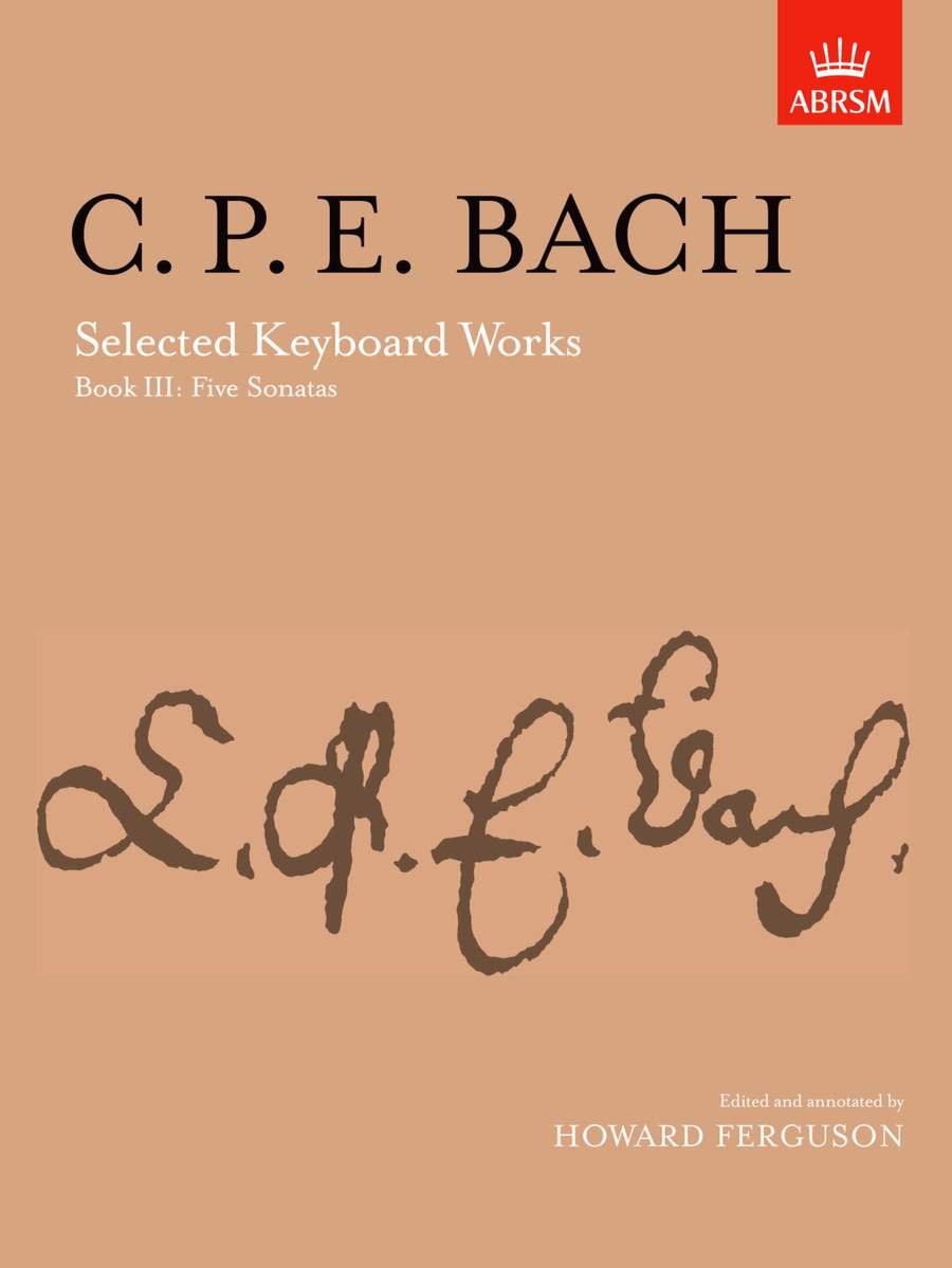 【輸入楽譜】バッハ, Carl Philipp Emanuel: ピアノ作品選曲集 第3巻: 5つのソナタ(Wq. 49/2,55/3,55/5,57/6,60)/ファーガソン編