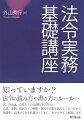 知っていますか？法令の読み方や書き方のルール…。法令というのは、一体どこにどのような形で存在するのか？法体系とは何か。それはいかなる理由で重要なのか？など、法律、条例、規則などの解釈・運用や立案を誤りなく行うための基礎を、法律ができる仕組みとともに、わかりやすく解説。