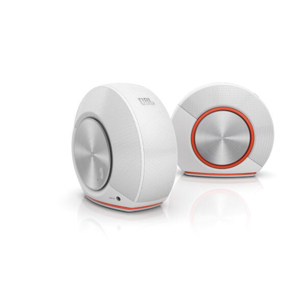 USB DAC内蔵バスパワードスピーカー JBL PEBBLES (ホワイト)