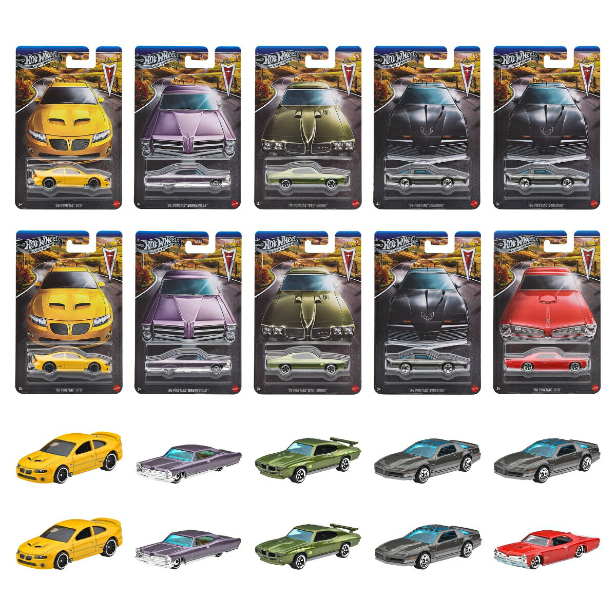 ホットウィール(Hot Wheels)　セレブレーション アソート - ポンティアック・センテニアル 乗り物おもちゃ ミニカー 10台入り BOX販売 3歳から マルチ GRT01-986P