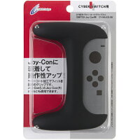 CYBER ・ ラバーコートグリップ ミニ （ Switch Joy-Con 用） ブラックの画像