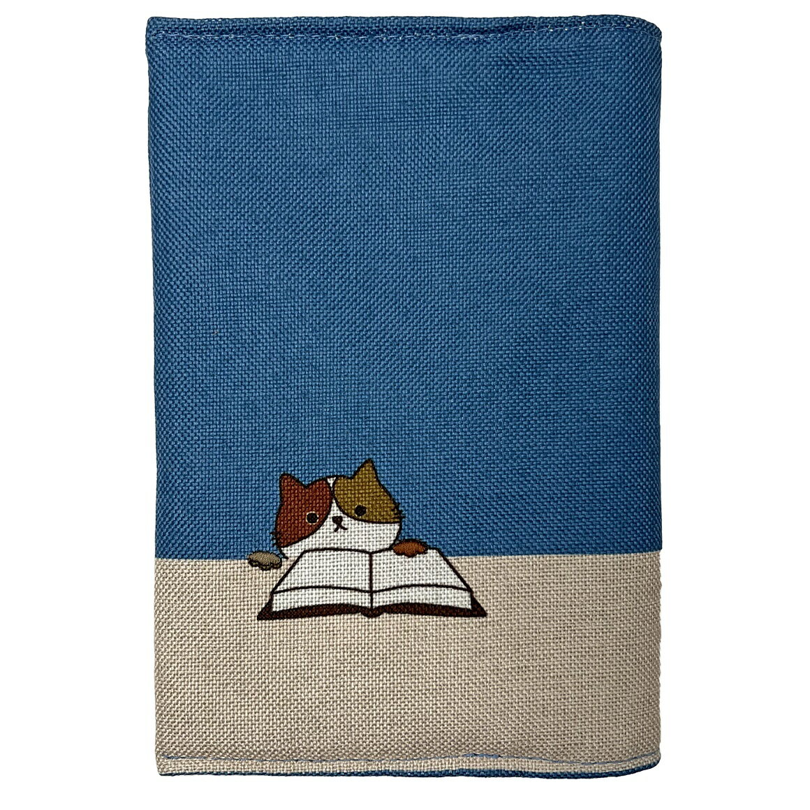 ほのぼの和柄読書雑貨　猫と本　ブックカバー