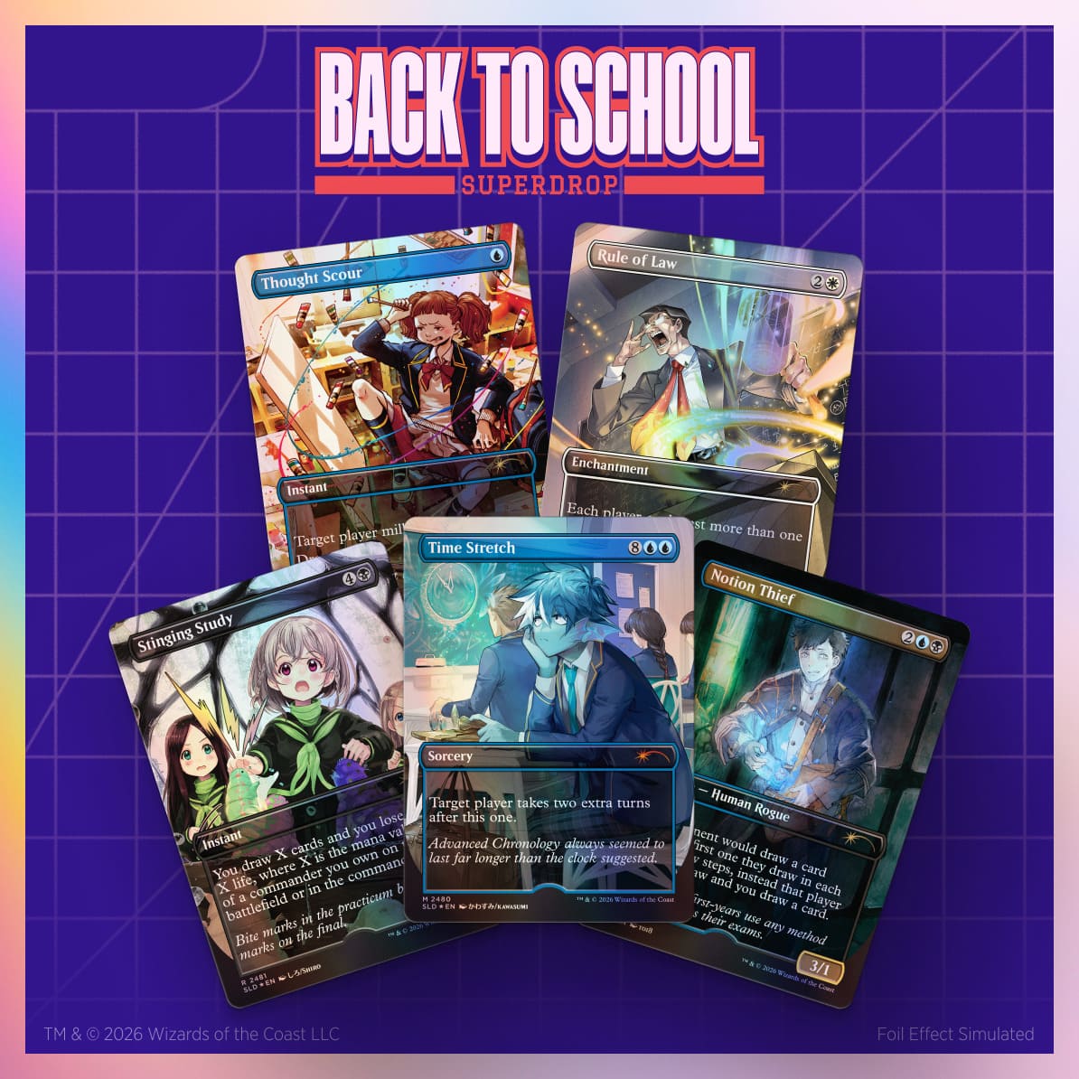 マジック：ザ・ギャザリング Secret Lair Back to School Superdrop Mahō Gakuin Seishun Hakusho - 魔法学院青春白書 Foil Edition【クレジットカード決済限定】
