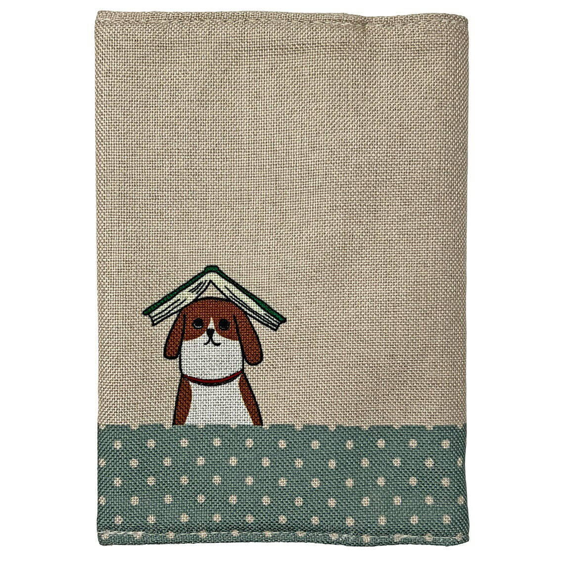 ほのぼの和柄読書雑貨　犬と本　ブックカバー