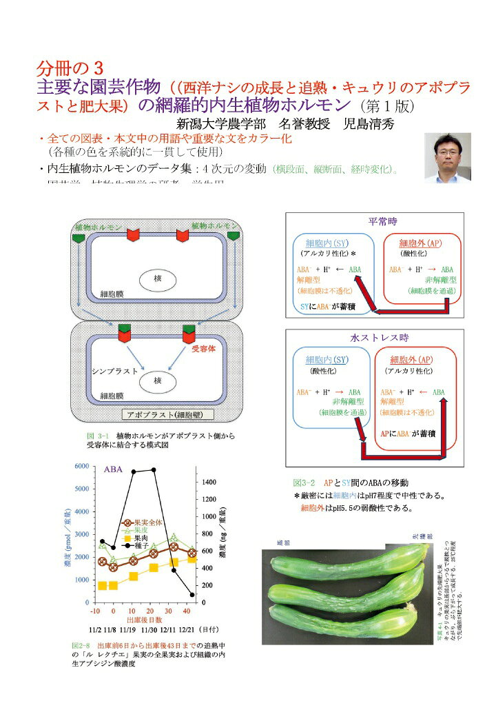 【POD】分冊の3 主要な園芸作物（西洋ナシの成長と追熟・キュウリのアポプラストと肥大果）の網羅的内生植物ホルモン