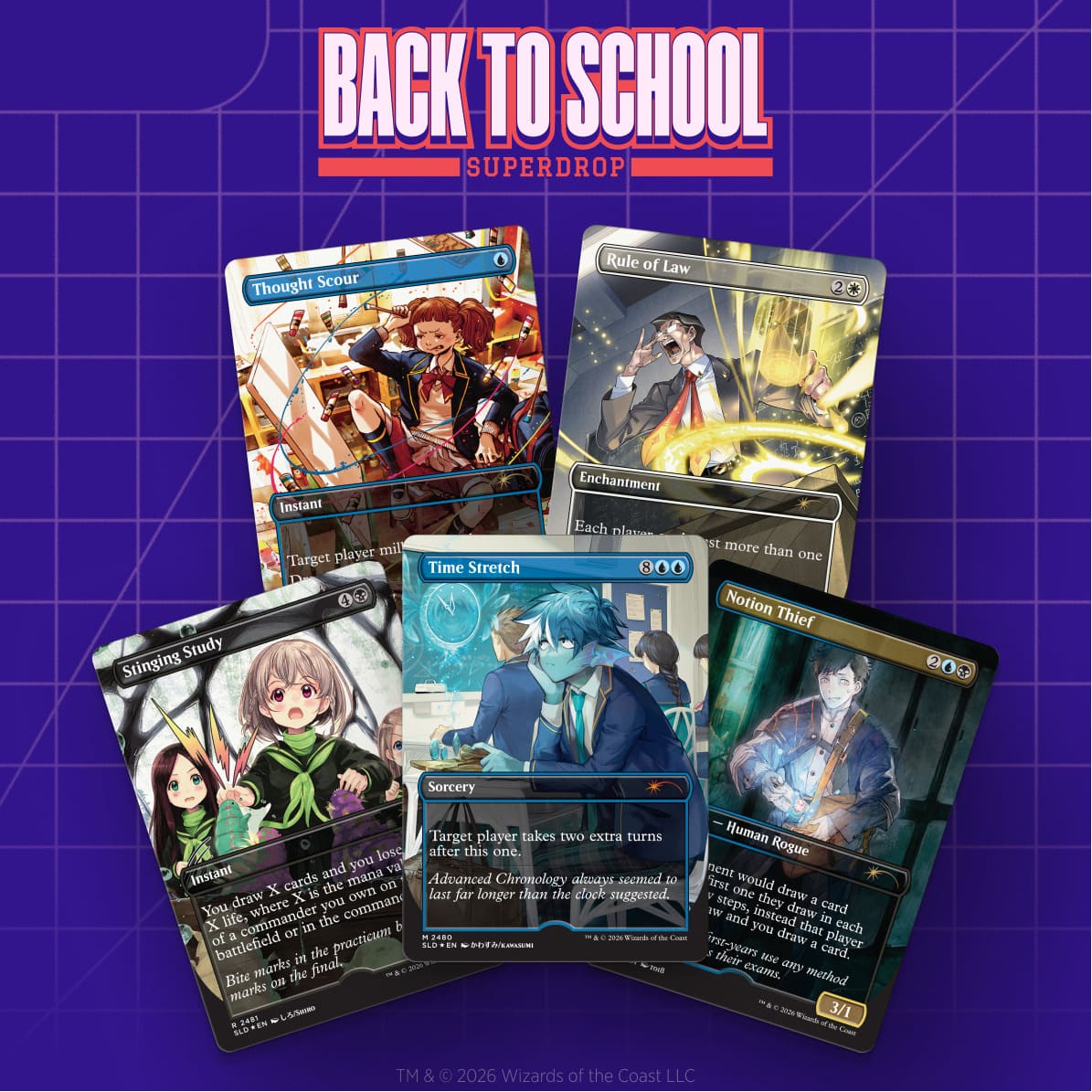 マジック：ザ・ギャザリング Secret Lair Back to School Superdrop Mahō Gakuin Seishun Hakusho - 魔法学院青春白書【クレジットカード決済限定】