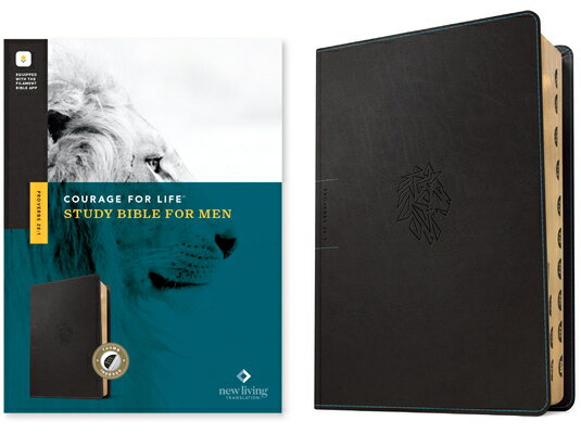 NLT Courage for Life Study Bible for Men, Filament Enabled (Leatherlike, Onyx Lion, Indexed) NLT COURAGE FOR LIFE STUDY BIB [ New Living Translation ]
