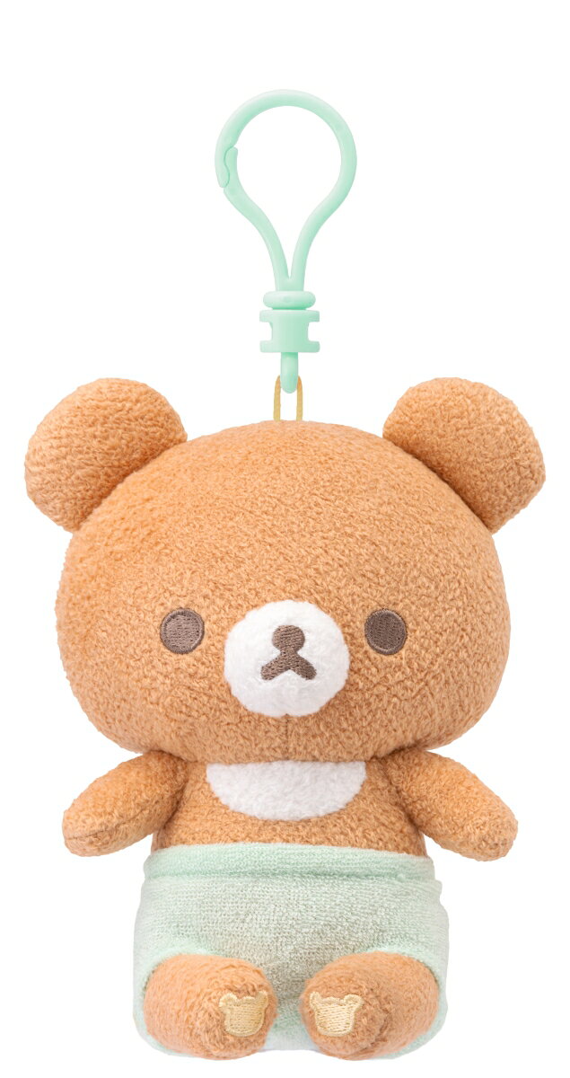 ● リラックマベビーシリーズからチャイロイコグマのマスコットが登場です。● 赤ちゃんに優しい、手触りのよい生地になっています。● おむつをはいており、タオル生地になっています。本体と異なる生地で、感触遊びができます。● お尻部分にはビーズが入っています。座らせることができ、感触遊びにもなります。● お腹には鈴が入っており、リンリン音が鳴ります。● クリップ付きでお出かけ先に付けていくことができます。【対象年齢】：3才〜
