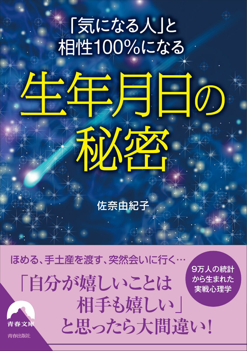 生年月日を知るだけで、相性はコントロールできる！９万人のデータをもとにした統計心理学「バースデイサイエンス」では、人の性質を６つのタイプに分類しています。タイプが違えば、心に響くツボも違って当然。だから、相手のタイプに合わせた対応をすることが大切なのです。本書では、どんな人とも相性１００％になる方法を、シチュエーション別に詳しく解説します。