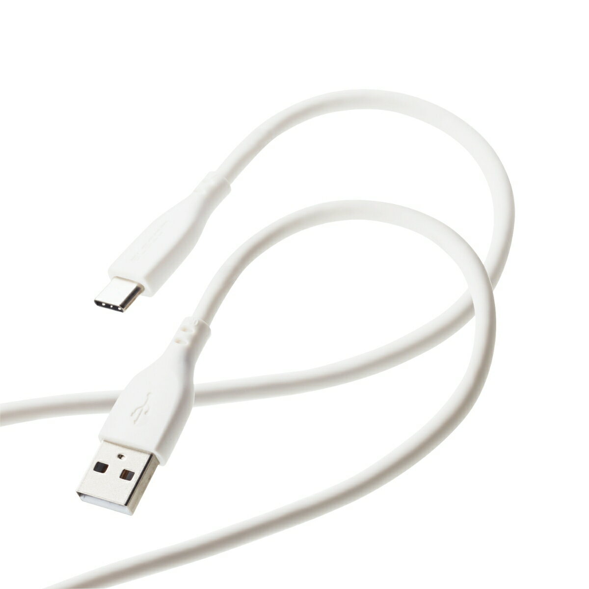 エレコム USBケーブル USB A to USB C RoHS 簡易パッケージ ホワイト MPA-ACSS20WH/iPhone15シリーズ対応検証済