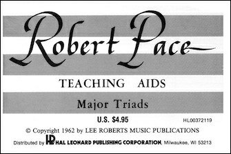 【輸入楽譜】ペース, Robert: Flash Cards, Major Triads [ ペース, Robert ]