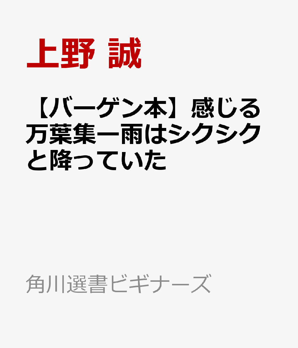 【バーゲン本】感じる万葉集ー雨はシクシクと降っていた