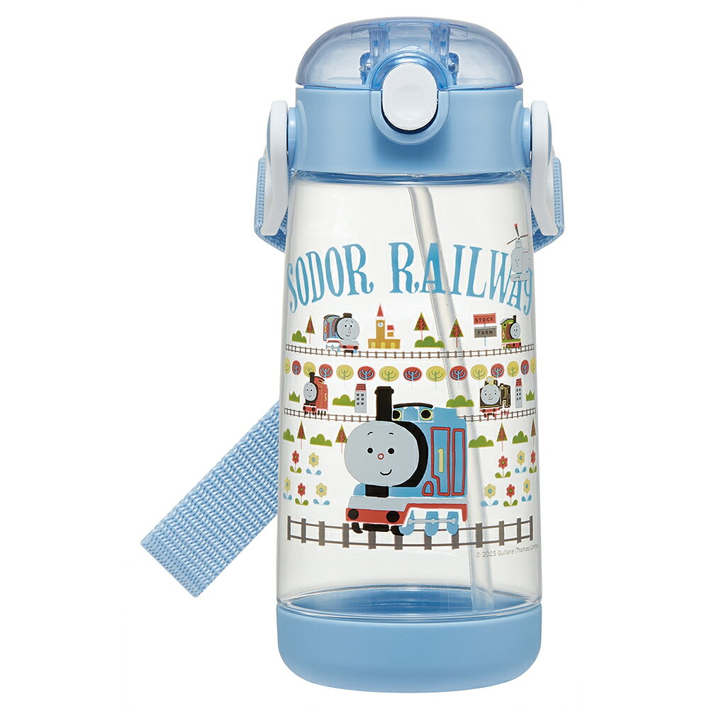 トーマス × つむぱぱ 水筒 ストロー キャラクター プラボトル 子供 480ml