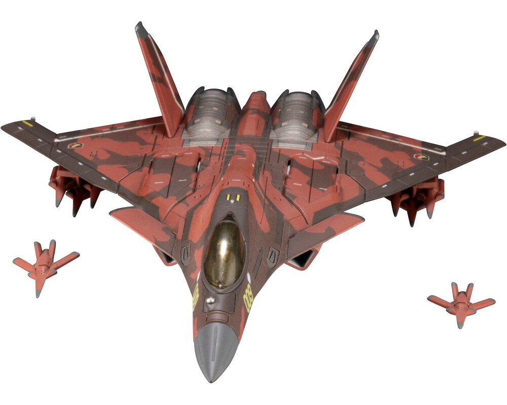 ジェントルマンがこんなに集まるとはーー
壮観だな

フライトシューティングゲームの金字塔、ACE COMBATシリーズ。
1/144スケール架空機プラモデルシリーズ第6弾は「CFA-44」！
ゲームデータとPROJECT ACESのご協力を元に再現されたデザインに、接着剤不要でより手軽に組み立てられるように設計を施したアイテムになります。

ランディングギアやウェポンベイの開閉は差し替えにて再現しており、EMLまたはADMMを装着可能。
さらに主翼下部ハードポイントにはMSLまたはUAV-45を装着可能。
付属のミニベースは左右各90°ロールに対応した専用接続パーツを装備。
1/144のサイズ感により、シリーズ各種や各種実在機と組み合わせての編隊飛行などをお手元で省スペースにて再現することが出来ます。

本商品は本体各部を塗装済みとし「ACE COMBAT 7 SKIES UNKNOWN」のSkin#07「シュトリゴンスキン」を再現した配色になっております。
またSkin#01「オーシアスキン」をはじめとしたお好みの配色での製作にピッタリなダークグレー成型の無塗装版も別売りでご用意しております。

【商品仕様】
・接着剤不要のスナップフィットモデルです。
・ミニベースと専用接続パーツが付属し、飛行状態でのディスプレイが可能です。
・ランディングギアの展開・収納をパーツの差し替えにて再現しております。
・主翼下部4箇所のハードポイントにはパイロン付きミサイル（展開・格納の2形態を選択可）またはUAV-45を装着可能です。
・UAV-45はパイロン懸架形態が12機分付属、全機パイロンを介してハードポイントに装着可能です。
・さらに飛行状態のUAV-45が2機付属。
専用接続パーツとミニベースを使用しディスプレイが可能です。
（ミニベースは1個付属）
・胴体上部ウェポンベイは差し替えでEMLまたはADMMを装着可能、胴体下部のウェポンベイも差し替えでADMMを装着可能です。
・各部のマーキングやエンブレムを再現する水転写デカールが付属します。
本デカールは「CFA-44〈For Modelers Edition〉」にも共通のものが付属します。

※本製品は再生産です。
※画像は試作品です。
実際の商品とは多少異なる場合がございます。
また撮影用に塗装されております。

ACE COMBAT&trade;Series & (C)Bandai Namco Entertainment Inc.

・ホビー系商品についての諸注意
メーカー都合により発売の大幅な延期が発生する可能性がございます。
予約商品についてはメーカーから順次入荷次第の発送となります。メーカー公表の発売日とは異なる場合がございますのでご了承ください。【対象年齢】：15歳以上【商品サイズ (cm)】(幅）：16.6