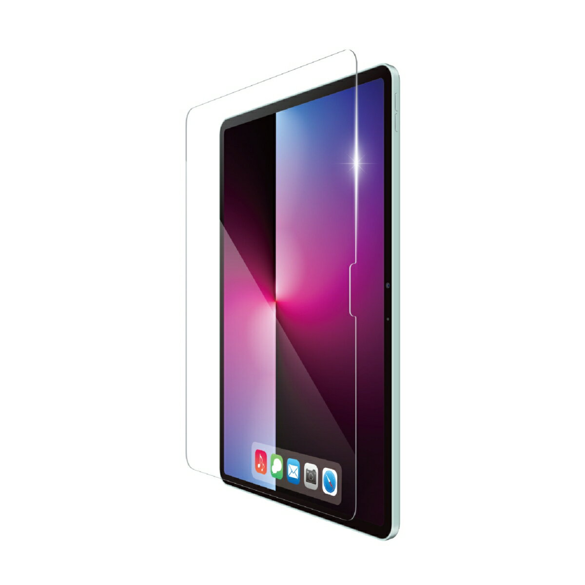 13インチiPad Air(M2)/ガラスフィルム/高透明/簡単貼り付けツール付