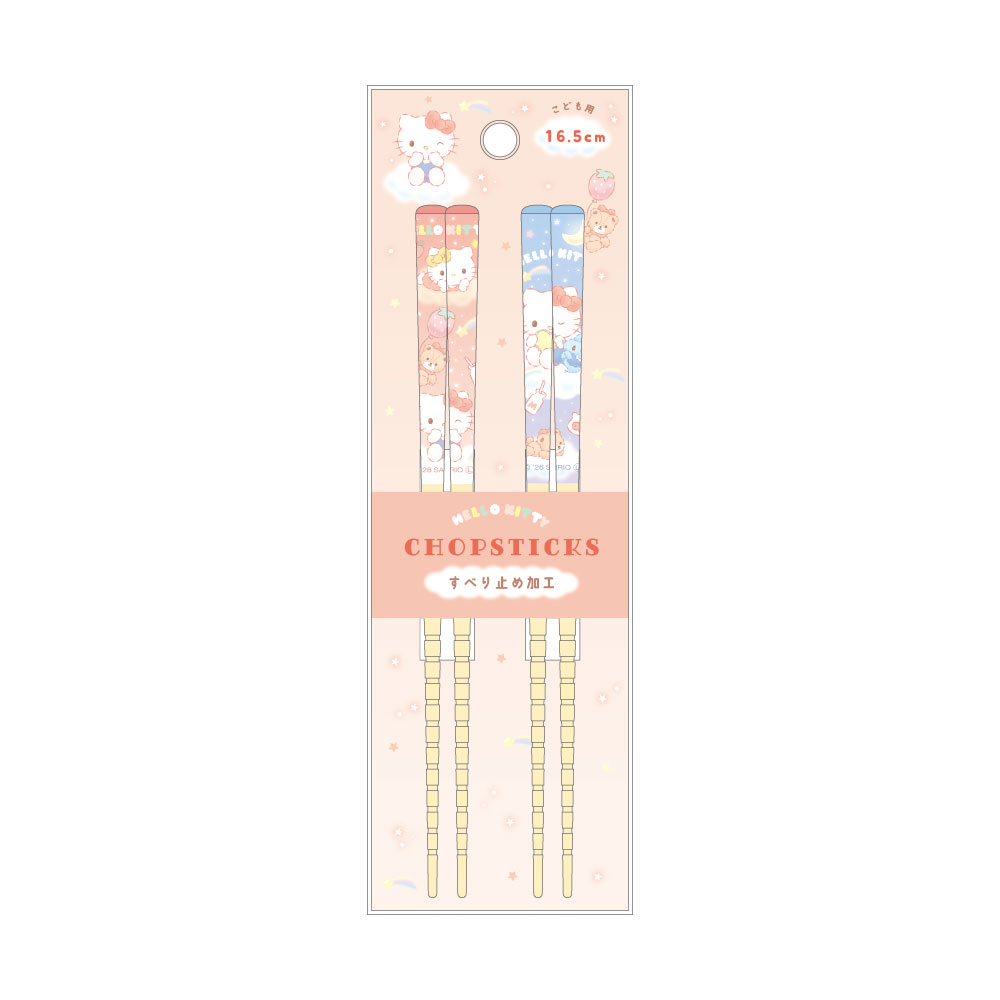 サンリオキャラクターズペア竹箸（16.5cm） ふわふわおそら／ハローキティ