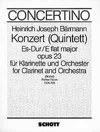 【輸入楽譜】ベールマン, Heinrich Joseph: クラリネットとオーケストラのための協奏曲(五重奏) 変ホ長調 Op.23/Strebel編: 指揮者用大型スコア