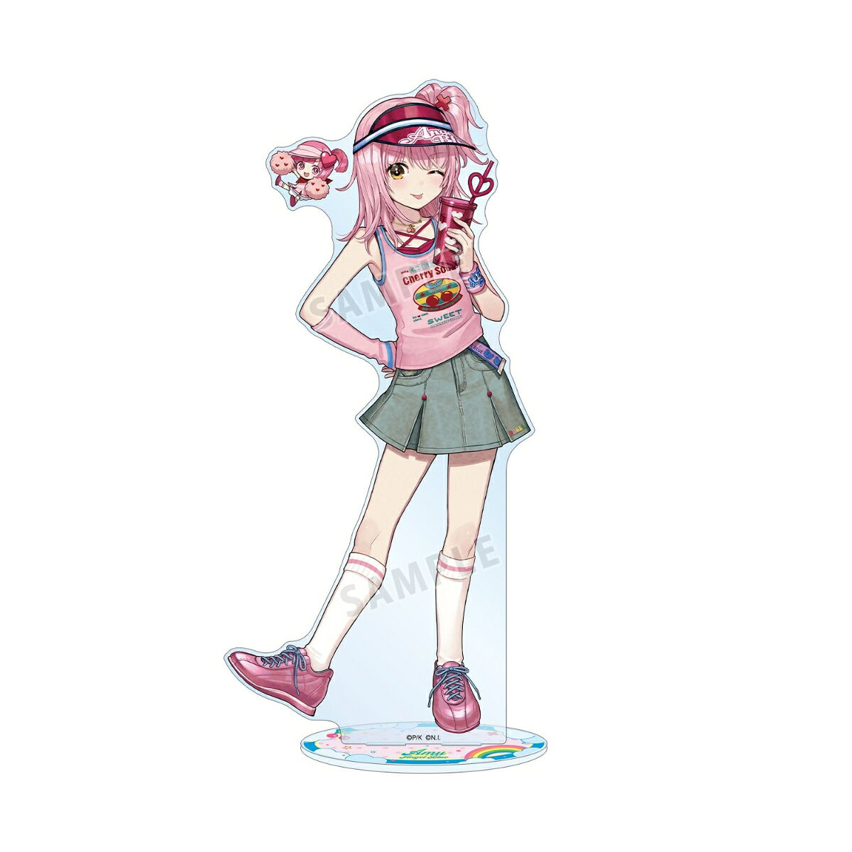 『しゅごキャラ！』ナルミヤキャラクターズコラボ チェリ子さんイラスト 日奈森 あむ ANGEL BLUE 特大アクリルスタンド