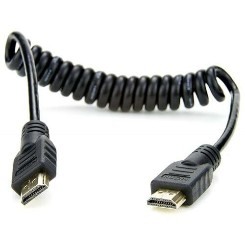 ATOMCAB010 Coiled Full HDMI to Full HDMI Cable （30cm）