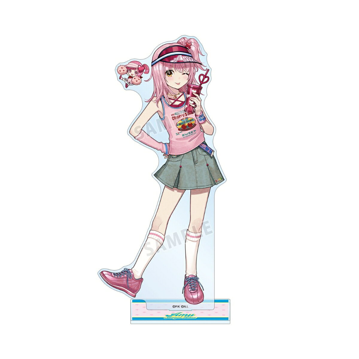 『しゅごキャラ！』ナルミヤキャラクターズコラボ チェリ子さんイラスト 日奈森 あむ ANGEL BLUE BIGアクリルスタンド