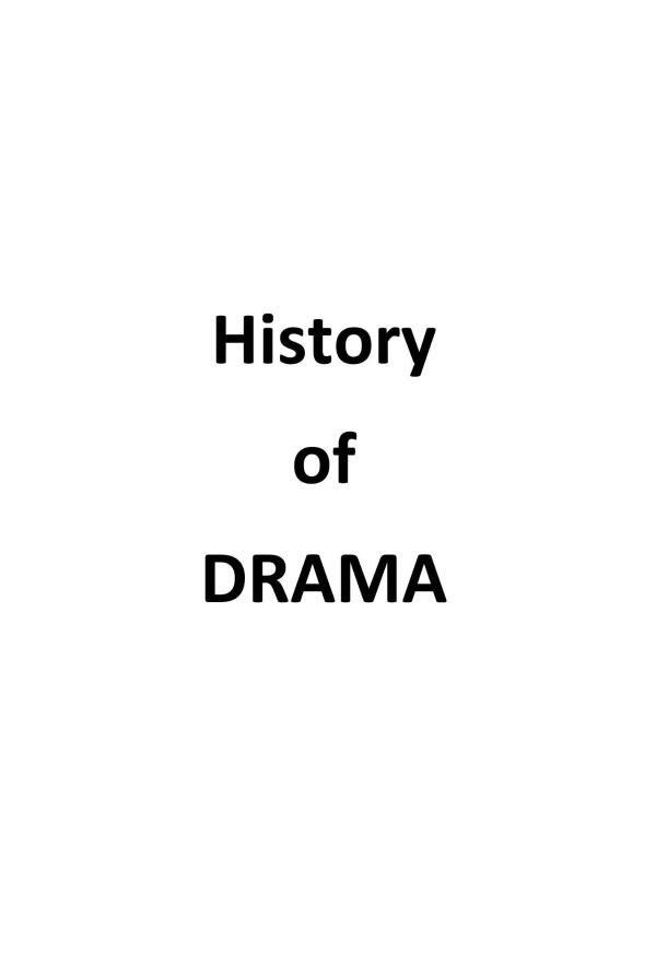 History　of　DRAMA