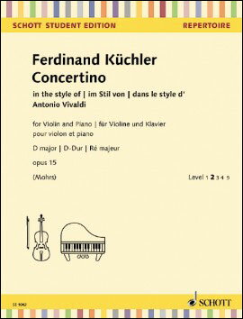 【輸入楽譜】キュヒラー, Ferdinand: ヴィヴァルディの様式によるコンチェルティーノ ニ長調 Op.15/Mohrs編