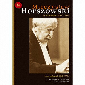 ミエチスラフ・ホルショフスキーホルショフスキー カザルスホール ライブ1987メモリアル ボックス ホルショフスキー ミエチスラフ 発売日：2023年08月02日 予約締切日：2023年07月29日 MIECZYSLAW HORSZOWSKI IN MEMORIAM 1892 ー 1993 LIVE AT CASALS HALL 1987 | COMPLETE & UNーEDITED JAN：4547366625783 SICCー19069/72 (株)ソニー・ミュージックレーベルズ 初回限定 ヨハン・セバスティアン・バッハ ミエチスラフ・ホルショフスキー ミエチスラフ・ホルショフスキー (株)ソニー・ミュージックソリューションズ [Disc1] 『1987年12月9日(水)20時開演 カザルスホール オープニング記念コンサートシリーズ 特別演奏会 ミエチラフ・ホルショフスキー 第1部』／CD アーティスト：ミエチスラフ・ホルショフスキー 曲目タイトル： &nbsp;1.ホルショフスキー登場〜拍手 (第1部)／(ミエチスラフ・ホルショフスキー)[0:28] &nbsp;2.(ヨハン・セバスティアン・バッハ)／ イギリス組曲 第5番 ホ短調 BWV 810 第1曲:前奏曲 (第1部) ／(ミエチスラフ・ホルショフスキー)[6:35] &nbsp;3.(ヨハン・セバスティアン・バッハ)／ イギリス組曲 第5番 ホ短調 BWV 810 第2曲:アルマンド (第1部) ／(ミエチスラフ・ホルショフスキー)[3:58] &nbsp;4.(ヨハン・セバスティアン・バッハ)／ イギリス組曲 第5番 ホ短調 BWV 810 第3曲:クーラント (第1部) ／(ミエチスラフ・ホルショフスキー)[2:13] &nbsp;5.(ヨハン・セバスティアン・バッハ)／ イギリス組曲 第5番 ホ短調 BWV 810 第4曲:サラバンド (第1部) ／(ミエチスラフ・ホルショフスキー)[3:40] &nbsp;6.(ヨハン・セバスティアン・バッハ)／ イギリス組曲 第5番 ホ短調 BWV 810 第5曲:パスピエ1 ー パスピエ2 ー パスピエ1 (第1部) ／(ミエチスラフ・ホルショフスキー)[3:12] &nbsp;7.(ヨハン・セバスティアン・バッハ)／ イギリス組曲 第5番 ホ短調 BWV 810 第6曲:ジーグ〜拍手 (第1部) ／(ミエチスラフ・ホルショフスキー)[4:17] &nbsp;8.ホルショフスキー登場〜拍手 (第1部)／(ミエチスラフ・ホルショフスキー)[0:25] &nbsp;9.(ヴォルフガング・アマデウス・モーツァルト)／ ピアノ・ソナタ 第12番 ヘ長調 K 332 (300k) 第1楽章:アレグロ (第1部) ／(ミエチスラフ・ホルショフスキー)[6:54] &nbsp;10.(ヴォルフガング・アマデウス・モーツァルト)／ ピアノ・ソナタ 第12番 ヘ長調 K 332 (300k) 第2楽章:アダージョ (第1部) ／(ミエチスラフ・ホルショフスキー)[4:50] &nbsp;11.(ヴォルフガング・アマデウス・モーツァルト)／ ピアノ・ソナタ 第12番 ヘ長調 K 332 (300k) 第3楽章:アレグロ・アッサイ〜拍手 (第1部) ／(ミエチスラフ・ホルショフスキー)[6:31] [Disc2] 『1987年12月9日(水)20時開演 カザルスホール オープニング記念コンサートシリーズ 特別演奏会 ミエチラフ・ホルショフスキー』／CD アーティスト：ミエチスラフ・ホルショフスキー 曲目タイトル： &nbsp;1.ホルショフスキー登場〜拍手 (第2部)／(ミエチスラフ・ホルショフスキー)[0:23] &nbsp;2.(フレデリック・ショパン)／ 即興曲 第1番 変イ長調 作品29 (第2部) ／(ミエチスラフ・ホルショフスキー)[3:50] &nbsp;3.(フレデリック・ショパン)／ ポロネーズ 第1番 嬰ハ短調 作品26の1 (第2部) ／(ミエチスラフ・ホルショフスキー)[7:11] &nbsp;4.(フレデリック・ショパン)／ スケルツォ 第1番 ロ短調 作品20〜拍手 (第2部) ／(ミエチスラフ・ホルショフスキー)[12:53] &nbsp;5.ホルショフスキー登場〜拍手 (第2部)／(ミエチスラフ・ホルショフスキー)[0:16] &nbsp;6.(エイトール・ヴィラ=ロボス)／ 満ち潮引き潮(ギア・プラティコ[ブラジル音楽の手引き]第1巻、第2曲) (第2部) ／(ミエチスラフ・ホルショフスキー)[2:01] &nbsp;7.(エイトール・ヴィラ=ロボス)／ 飛べ 飛べ ハヤブサさん(シランダス[ブラジル民族舞曲集]、第6曲) (第2部) ／(ミエチスラフ・ホルショフスキー)[1:41] &nbsp;8.(ショパン)／ 練習曲 へ短調 作品25の2〜拍手 (アンコール) ／(ミエチスラフ・ホルショフスキー)[2:44] &nbsp;9.(ショパン)／ 夜想曲 第2番 変ホ長調 作品9の2〜拍手 (アンコール) ／(ミエチスラフ・ホルショフスキー)[4:45] &nbsp;10.(ショパン)／ 夜想曲 第5番 嬰ヘ長調 作品15の2〜拍手 (アンコール) ／(ミエチスラフ・ホルショフスキー)[4:38] &nbsp;11.(フェリックス・メンデルスゾーン=バルトルディ)／ 糸紡ぎ歌(無言歌集 作品67、第4曲)〜拍手 (アンコール) ／(ミエチスラフ・ホルショフスキー)[2:39] &nbsp;12.(ショパン)／ 夜想曲 第8番 変ニ長調 作品27の2〜拍手 (アンコール) ／(ミエチスラフ・ホルショフスキー)[7:30] [Disc3] 『1987年12月11日(金)14時開演 カザルスホール オープニング記念コンサートシリーズ 特別演奏会 ミエチラフ・ホルショフスキー』／CD アーティスト：ミエチスラフ・ホルショフスキー 曲目タイトル： &nbsp;1.ホルショフスキー登場〜拍手 (第1部)／(ミエチスラフ・ホルショフスキー)[0:31] &nbsp;2.(バッハ)／ イギリス組曲 第5番 ホ短調 BWV 810 第1曲:前奏曲 (第1部) ／(ミエチスラフ・ホルショフスキー)[6:33] &nbsp;3.(バッハ)／ イギリス組曲 第5番 ホ短調 BWV 810 第2曲:アルマンド (第1部) ／(ミエチスラフ・ホルショフスキー)[4:24] &nbsp;4.(バッハ)／ イギリス組曲 第5番 ホ短調 BWV 810 第3曲:クーラント (第1部) ／(ミエチスラフ・ホルショフスキー)[2:22] &nbsp;5.(バッハ)／ イギリス組曲 第5番 ホ短調 BWV 810 第4曲:サラバンド (第1部) ／(ミエチスラフ・ホルショフスキー)[3:31] &nbsp;6.(バッハ)／ イギリス組曲 第5番 ホ短調 BWV 810 第5曲:パスピエ1 ー パスピエ2 ー パスピエ1 (第1部) ／(ミエチスラフ・ホルショフスキー)[3:05] &nbsp;7.(バッハ)／ イギリス組曲 第5番 ホ短調 BWV 810 第6曲:ジーグ〜拍手 (第1部) ／(ミエチスラフ・ホルショフスキー)[4:26] &nbsp;8.ホルショフスキー登場〜拍手 (第1部)／(ミエチスラフ・ホルショフスキー)[0:27] &nbsp;9.(モーツァルト)／ ピアノ・ソナタ 第12番 ヘ長調 K 332 (300k) 第1楽章:アレグロ (第1部) ／(ミエチスラフ・ホルショフスキー)[5:57] &nbsp;10.(モーツァルト)／ ピアノ・ソナタ 第12番 ヘ長調 K 332 (300k) 第2楽章:アダージョ (第1部) ／(ミエチスラフ・ホルショフスキー)[4:54] &nbsp;11.(モーツァルト)／ ピアノ・ソナタ 第12番 ヘ長調 K 332 (300k) 第3楽章:アレグロ・アッサイ〜拍手 (第1部) ／(ミエチスラフ・ホルショフスキー)[8:05] &nbsp;12.ホルショフスキー登場〜拍手 (第2部)／(ミエチスラフ・ホルショフスキー)[0:21] &nbsp;13.(ヴィラ=ロボス)／ 満ち潮引き潮(ギア・プラティコ[ブラジル音楽の手引き]第1巻、第2曲) (第2部) ／(ミエチスラフ・ホルショフスキー)[2:25] &nbsp;14.(ヴィラ=ロボス)／ 飛べ 飛べ ハヤブサさん(シランダス[ブラジル民族舞曲集]、第6曲) (第2部) ／(ミエチスラフ・ホルショフスキー)[1:41] &nbsp;15.(ショパン)／ 即興曲 第1番 変イ長調 作品29 (第2部) ／(ミエチスラフ・ホルショフスキー)[4:01] &nbsp;16.(ショパン)／ ポロネーズ 第1番 嬰ハ短調 作品26の1 (第2部) ／(ミエチスラフ・ホルショフスキー)[6:35] &nbsp;17.(ショパン)／ スケルツォ 第1番 ロ短調 作品20〜拍手 (第2部) ／(ミエチスラフ・ホルショフスキー)[12:47] &nbsp;18.(ショパン)／ マズルカ 第34番 ハ長調 作品56の2〜拍手 (アンコール) ／(ミエチスラフ・ホルショフスキー)[2:27] &nbsp;19.(メンデルスゾーン)／ 糸紡ぎ歌(無言歌集 作品67、第4曲)〜拍手 (アンコール) ／(ミエチスラフ・ホルショフスキー)[3:01] &nbsp;20.(ショパン)／ マズルカ 第25番 ロ短調 作品33の4〜拍手 (アンコール) ／(ミエチスラフ・ホルショフスキー)[5:12] [Disc4] 『1987年12月9日(水)20時開演 カザルスホール オープニング記念コンサートシリーズ 特別演奏会 ミエチラフ・ホルショフスキー』／BluーrayDisc Video アーティスト：ミエチスラフ・ホルショフスキー 曲目タイトル： 1.イントロダクション／(ミエチスラフ・ホルショフスキー)[ー] 2.ホルショフスキー登場〜拍手 (第1部)／(ミエチスラフ・ホルショフスキー)[ー] 3.(ヨハン・セバスティアン・バッハ)／イギリス組曲 第5番 ホ短調 BWV 810 第1曲:前奏曲 (第1部)／(ミエチスラフ・ホルショフスキー)[ー] 4.(ヨハン・セバスティアン・バッハ)／イギリス組曲 第5番 ホ短調 BWV 810 第2曲:アルマンド (第1部)／(ミエチスラフ・ホルショフスキー)[ー] 5.(ヨハン・セバスティアン・バッハ)／イギリス組曲 第5番 ホ短調 BWV 810 第3曲:クーラント (第1部)／(ミエチスラフ・ホルショフスキー)[ー] 6.(ヨハン・セバスティアン・バッハ)／イギリス組曲 第5番 ホ短調 BWV 810 第4曲:サラバンド (第1部)／(ミエチスラフ・ホルショフスキー)[ー] 7.(ヨハン・セバスティアン・バッハ)／イギリス組曲 第5番 ホ短調 BWV 810 第5曲:パスピエ1 ー パスピエ2 ー パスピエ1 (第1部)／(ミエチスラフ・ホルショフスキー)[ー] 8.(ヨハン・セバスティアン・バッハ)／イギリス組曲 第5番 ホ短調 BWV 810 第6曲:ジーグ (第1部)／(ミエチスラフ・ホルショフスキー)[ー] 9.拍手 (第1部)[ー] 10.(ヴォルフガング・アマデウス・モーツァルト)／ピアノ・ソナタ 第12番 ヘ長調 K 332 (300k) 第1楽章:アレグロ (第1部)／(ミエチスラフ・ホルショフスキー)[ー] 11.(ヴォルフガング・アマデウス・モーツァルト)／ピアノ・ソナタ 第12番 ヘ長調 K 332 (300k) 第2楽章:アダージョ (第1部)／(ミエチスラフ・ホルショフスキー)[ー] 12.(ヴォルフガング・アマデウス・モーツァルト)／ピアノ・ソナタ 第12番 ヘ長調 K 332 (300k) 第3楽章:アレグロ・アッサイ (第1部)／(ミエチスラフ・ホルショフスキー)[ー] 13.ホルショフスキーへのインタヴュー (第1部)／(ミエチスラフ・ホルショフスキー)[ー] 14.ホルショフスキー登場〜拍手 (第2部)／(ミエチスラフ・ホルショフスキー)[ー] 15.(エイトール・ヴィラ=ロボス)／満ち潮引き潮(ギア・プラティコ[ブラジル音楽の手引き]第1巻、第2曲) (第2部)／(ミエチスラフ・ホルショフスキー)[ー] 16.(エイトール・ヴィラ=ロボス)／飛べ 飛べ ハヤブサさん(シランダス[ブラジル民族舞曲集]、第6曲) (第2部)／(ミエチスラフ・ホルショフスキー)[ー] 17.(フレデリック・ショパン)／即興曲 第1番 変イ長調 作品29 (第2部)／(ミエチスラフ・ホルショフスキー)[ー] 18.(フレデリック・ショパン)／ポロネーズ 第1番 嬰ハ短調 作品26の1 (第2部)／(ミエチスラフ・ホルショフスキー)[ー] 19.(フレデリック・ショパン)／スケルツォ 第1番 ロ短調 作品20 (第2部)／(ミエチスラフ・ホルショフスキー)[ー] 20.(ショパン)／練習曲 へ短調 作品25の2 (アンコール)／(ミエチスラフ・ホルショフスキー)[ー] 21.(ショパン)／夜想曲 第2番 変ホ長調 作品9の2 (アンコール)／(ミエチスラフ・ホルショフスキー)[ー] 22.(ショパン)／夜想曲 第5番 嬰ヘ長調 作品15の2 (アンコール)／(ミエチスラフ・ホルショフスキー)[ー] 23.(フェリックス・メンデルスゾーン=バルトルディ)／糸紡ぎ歌(無言歌集 作品67、第4曲) (アンコール)／(ミエチスラフ・ホルショフスキー)[ー] 24.(ショパン)／夜想曲 第8番 変ニ長調 作品27の2 (アンコール)／(ミエチスラフ・ホルショフスキー)[ー] 25.拍手〜エンディング・クレジット／(ミエチスラフ・ホルショフスキー)[ー] CD クラシック 器楽曲 DVD・ブルーレイ付