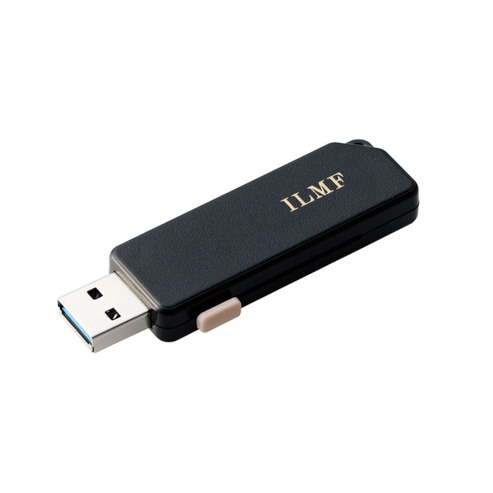 ILMF/USBメモリー/USB5Gbps対応/スライドシャッター式/32GB/ブラック　MF-ER3032GBK-IL