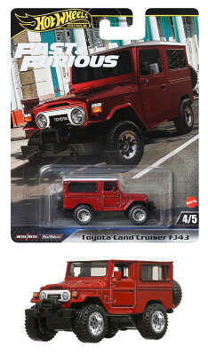 ホットウィール(Hot Wheels) 　ワイルド・スピード - トヨタランドクルーザー FJ43 乗り物おもちゃ ミニカー 3歳から レッド HRT96