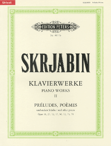 【輸入楽譜】スクリャービン, Aleksandr Nikolaevich: ピアノ作品選集 第2巻: 前奏曲、詩曲と小品集 第1巻/原典版/Phillipp編