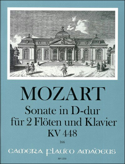 【輸入楽譜】モーツァルト, Wolfgang Amadeus: 2台ピアノのためのソナタ ニ長調 KV 448/フルート二重奏とピアノ用編曲/Wachter編