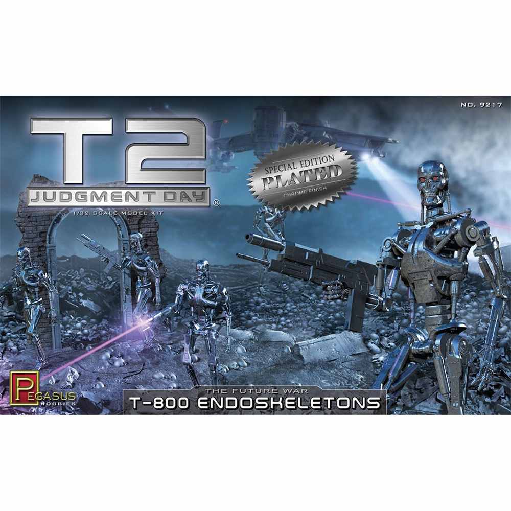1/32 『ターミネーター2』 T-800 エンドスケルトン (5体セット) クロームメッキ仕様 【PH9217】 (プラモデル)
