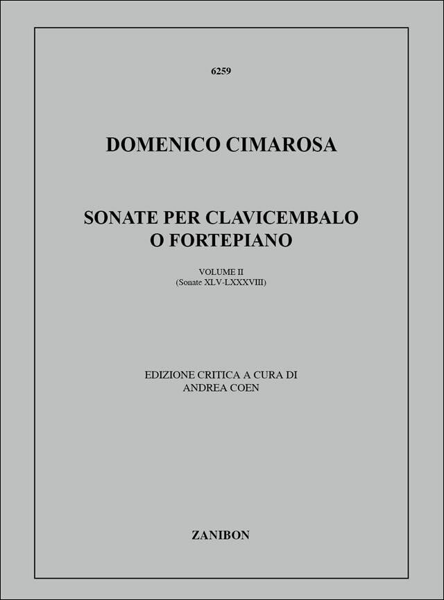 【輸入楽譜】チマローザ, Domenico: チェンバロまたはピアノのための88のソナタ 第2巻: 第45番ー第88番