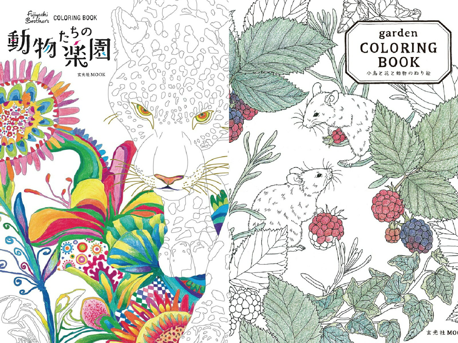 クール&キュートぬり絵 2点セット