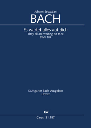 【輸入楽譜】バッハ, Johann Sebastian: カンタータ 第187番「すべてのもの汝を待ち望む」 BWV 187/原典版/Rempp編: 指揮者用大型スコア