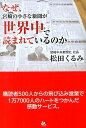 みやざき中央新聞 ごま書房新社ナゼ ミヤザキ ノ チイサナ シンブン ガ セカイジュウ デ ヨマレテ イル ノカ 発行年月：2014年05月 ページ数：239p サイズ：単行本 ISBN：9784341085834 松田くるみ（マツダクルミ） 株式会社宮崎中央新聞社代表取締役社長。岐阜大学農学部卒業。国際交流ILS勤務。結婚後宮崎に移住。MRTラジオ「暮らしのレーダー」アシスタント、日大高校講師を歴任。平成5年有限会社宮崎中央新聞社専務取締役。平成25年に株式会社宮崎中央新聞社代表取締役に就任。この間、宮崎県男女共同参画審議会委員、宮崎県ユニバーサルデザイン推進策定委員会委員等を歴任。平成6年有限会社宮崎中央新聞社宮崎県民間初男性育児休暇取得（本データはこの書籍が刊行された当時に掲載されていたものです） 第1章　宮崎の地に「感動を伝える新聞」誕生（青い空の下で顔を上げて／みやざき中央新聞との出会い　ほか）／第2章　出会いを紡ぐ、ご縁を繋ぐ（飛び込みながら考える／「営業」の新しいかたちを教えてくれた人　ほか）／第3章　ステージが変わるとき（初めての読者会／「この指とまれの読者会」誕生　ほか）／第4章　輝いて生きるために（そこの男子、家庭科の時間ですよ！／主婦留学、させてください　ほか） 購読者500人からの飛び込み営業で1万7000人のハートをつかんだ感動サービス。ベストセラーになった『日本一心を揺るがす新聞の社説』の原点。 本 人文・思想・社会 雑学・出版・ジャーナリズム ジャーナリズム