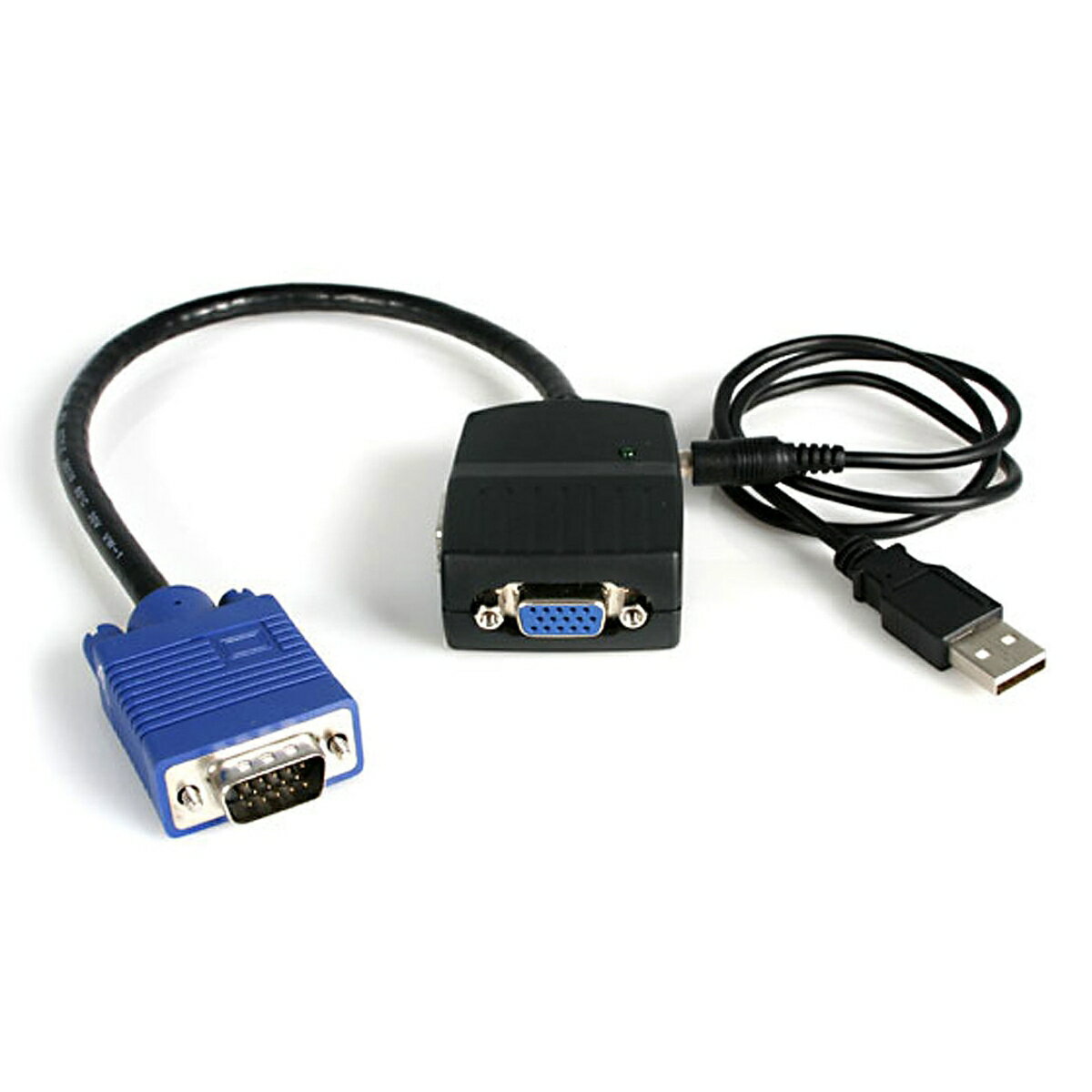 2ポートVGAディスプレイ分配器 2x VGA／アナログRGB スプリッタ／Splitter USBバスパワー供給